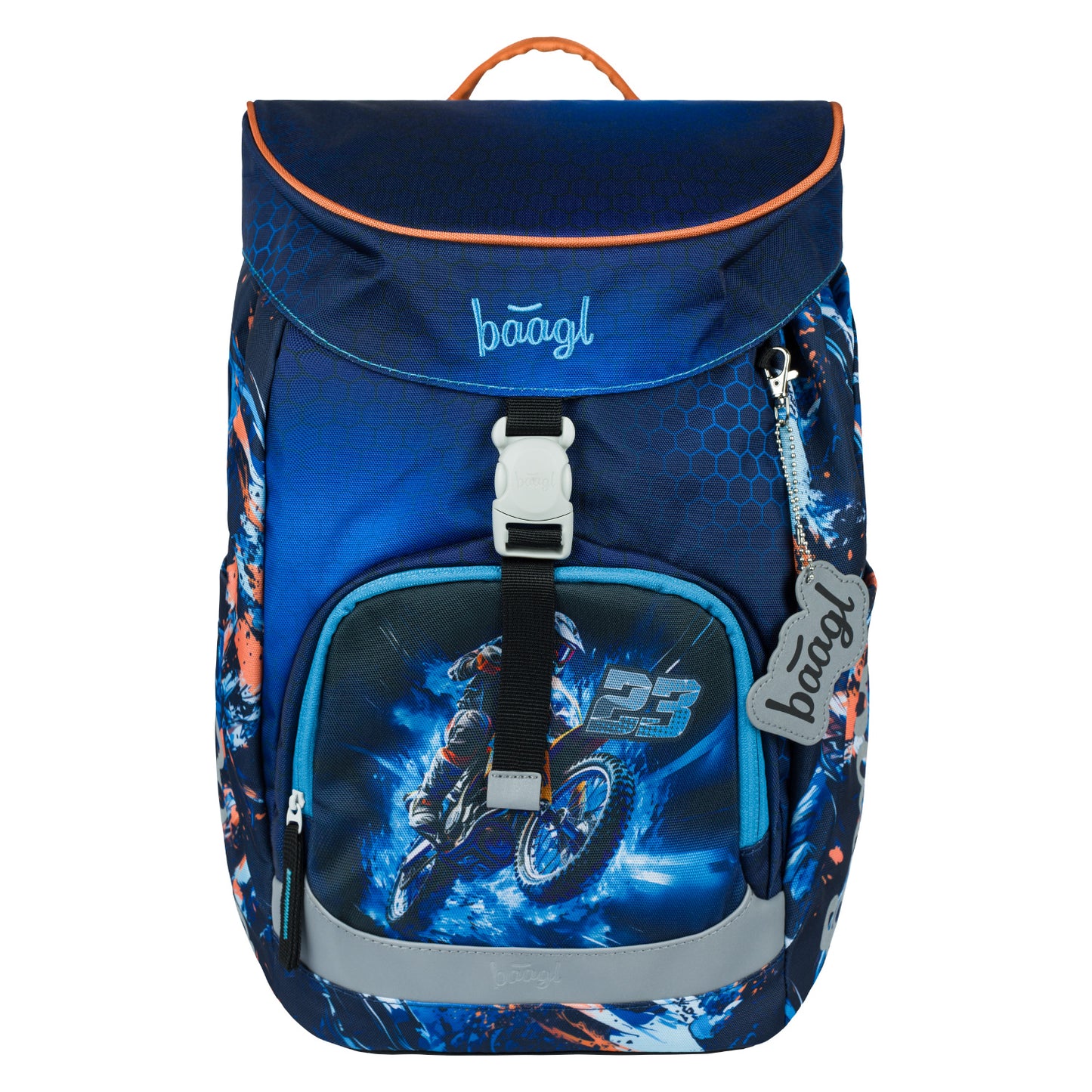 Airy Motorrad Rucksack-Set 5tlg: Rucksack, Federmäppchen, Turnbeutel, Heftmappe, Brotdose