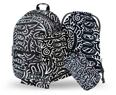 Core Element Rucksack-Set 5tlg: Rucksack, Federmäppchen, Turnbeutel, Geldbörse, Heftmappe