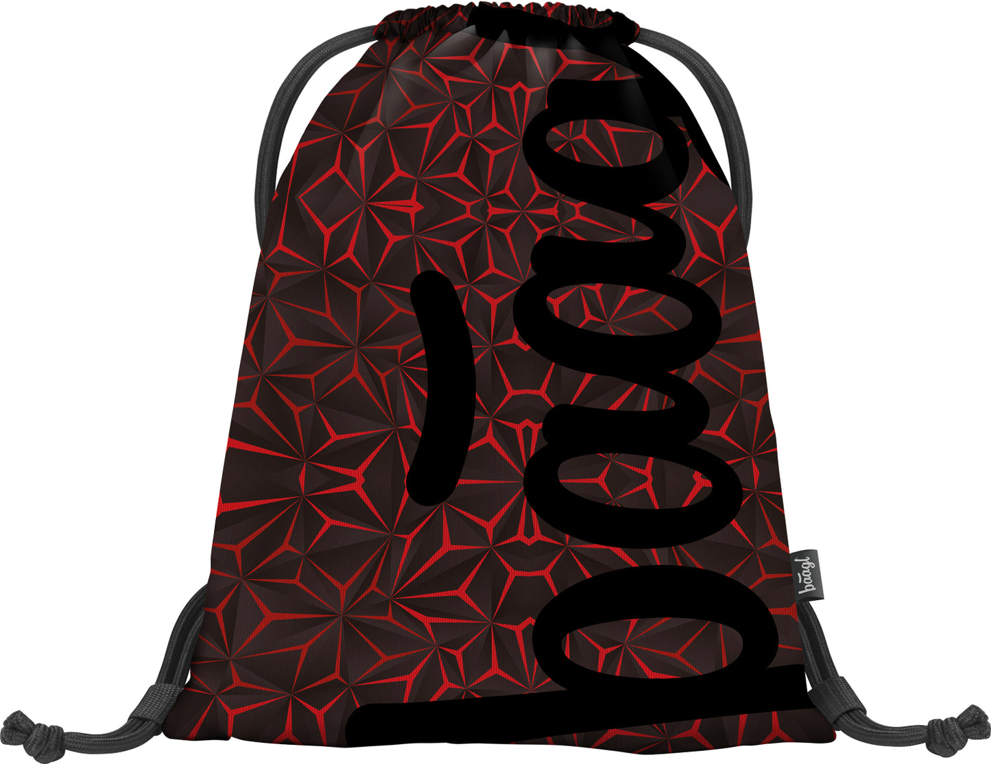 Core Red Polygon Rucksack-Set 5tlg: Rucksack, Federmäppchen, Turnbeutel, Schlampermäppchen, Heftmappe