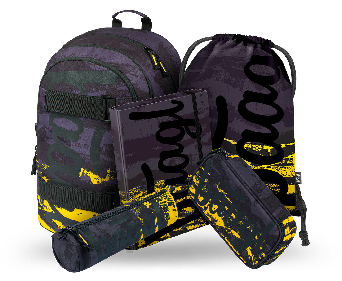 Skate Dune Rucksack-Set 5tlg: Rucksack, Federmäppchen, Turnbeutel, Schlampermäppchen, Heftmappe