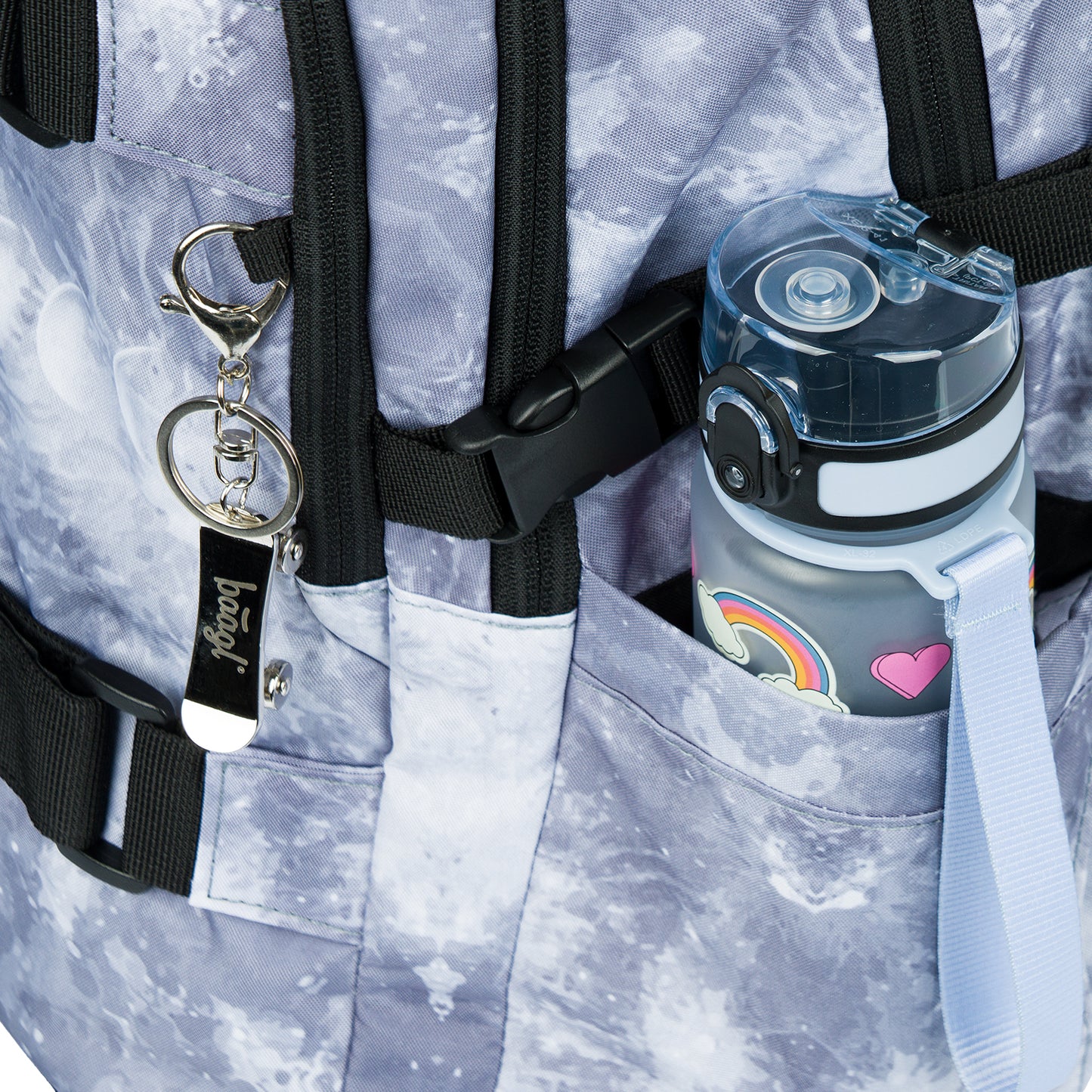 Skate NASA Grey Rucksack-Set 5tlg: Rucksack, Federmäppchen, Turnbeutel, Schlampermäppchen, Heftmappe