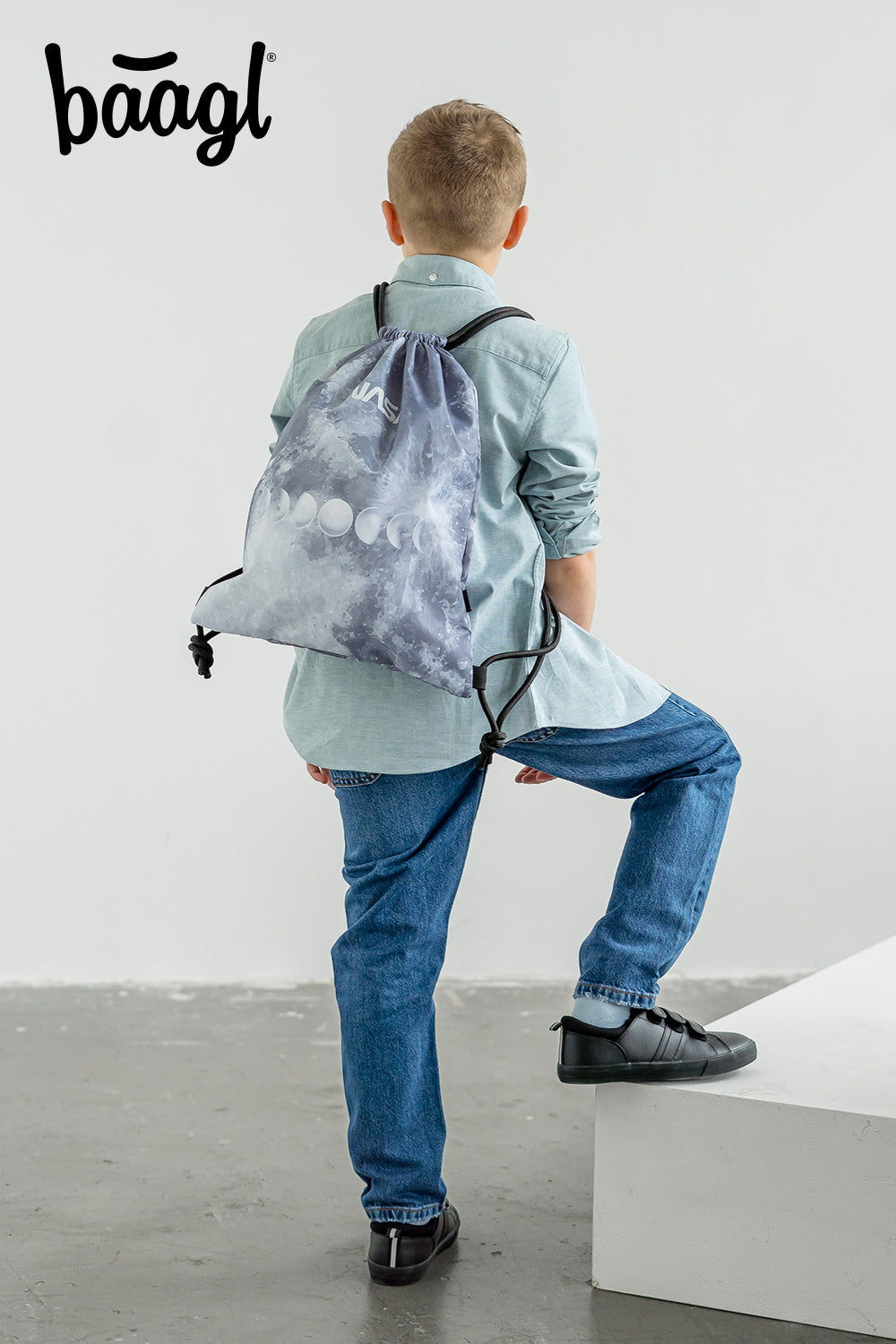 Skate NASA Grey Rucksack-Set 5tlg: Rucksack, Federmäppchen, Turnbeutel, Schlampermäppchen, Heftmappe
