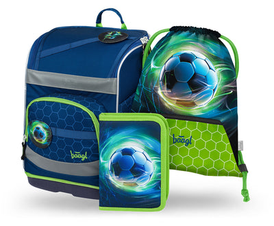 Zippy plus Fußball Schulranzen-Set 3tlg: Schulranzen, Federmappe, Tasche
