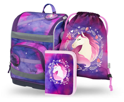 Zippy plus Pferd Schulranzen-Set 3tlg: Schulranzen, Federmäppchen, Sportbeutel