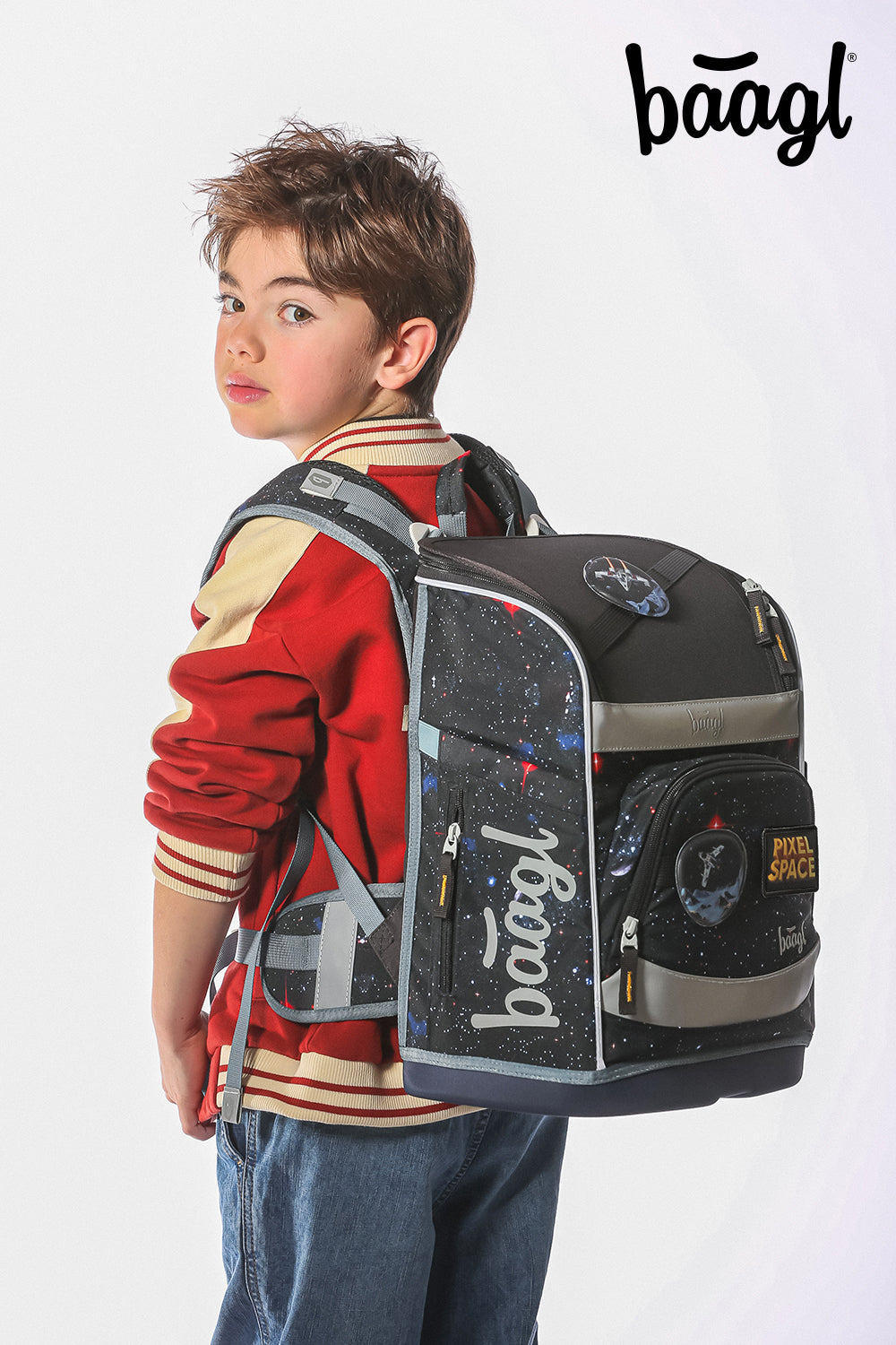 Zippy plus Pixel Space Schulranzen-Set 3tlg: Schulranzen, Federmäppchen, Sportbeutel