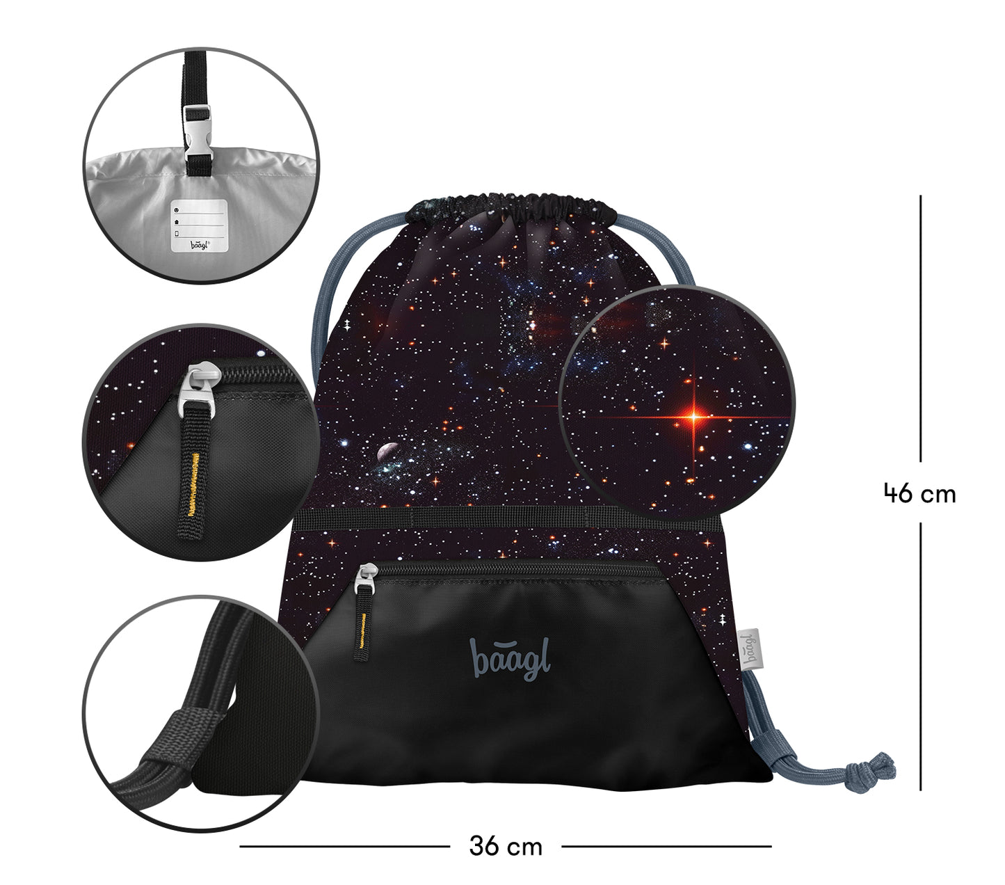 Zippy plus Pixel Space Schulranzen-Set 3tlg: Schulranzen, Federmäppchen, Sportbeutel