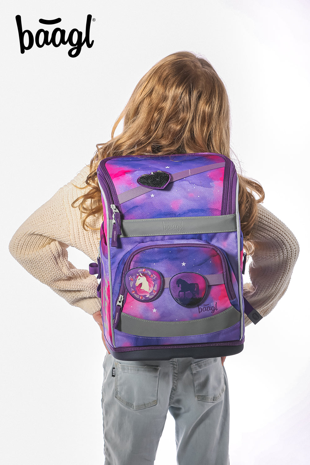 Zippy Plus Pferd Schulranzen-Set 5tlg: Schulranzen, Federmäppchen, Sportbeutel, Schürze, Geldbeutel