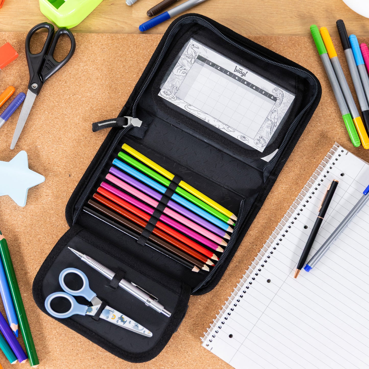 Zippy Plus Pixel Space Schulranzen-Set 5tlg: Schulranzen, Federmäppchen, Turnbeutel, Schürze, Geldbeutel