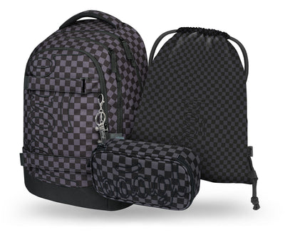 Skate max SKA grau Rucksack-Set 3tlg: Rucksack, Federmäppchen, Sportbeutel