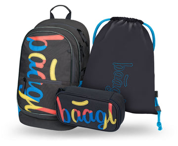 Core Logo mix Rucksack-Set 3tlg: Rucksack, Federmäppchen, Sportbeutel