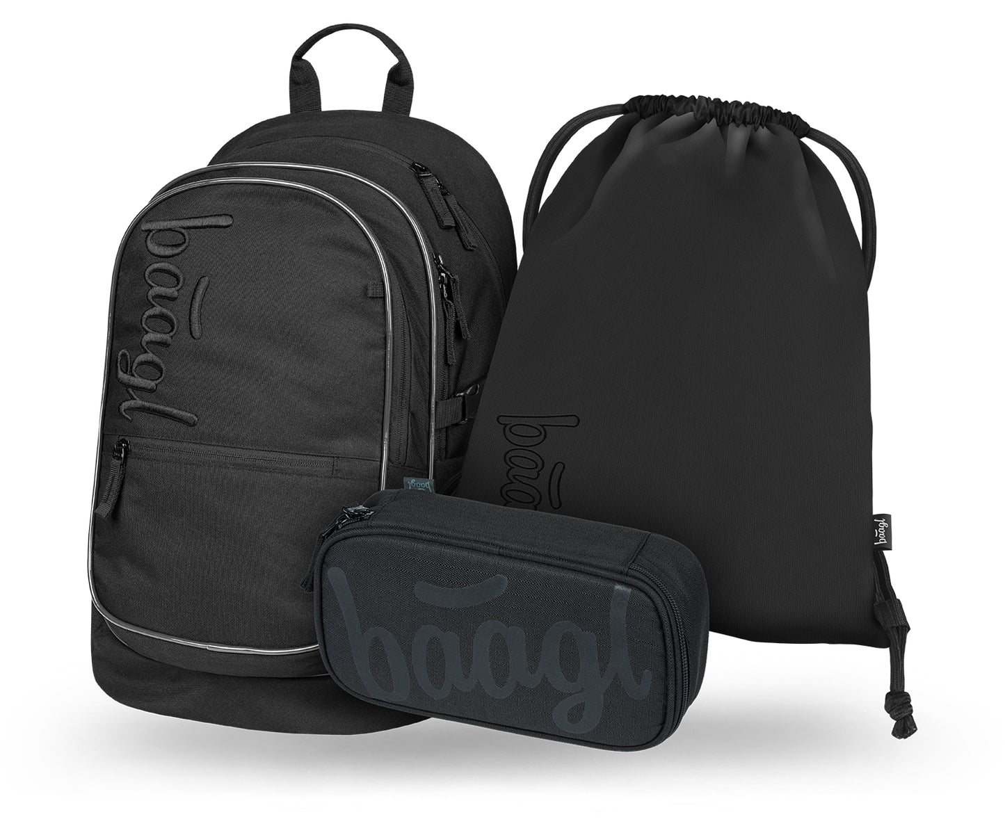 Core Uni schwarz Rucksack-Set 3tlg: Rucksack, Federmäppchen, Sportbeutel