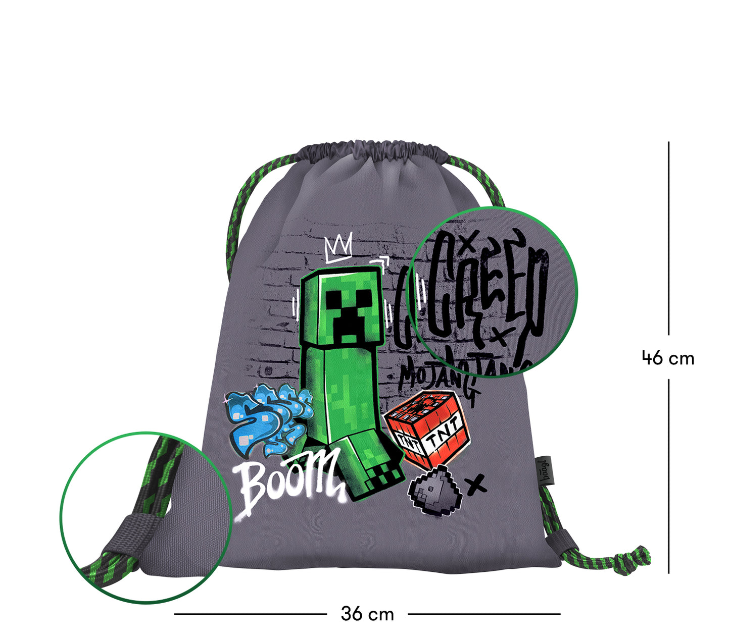 Skate Minecraft Rucksack-Set 3tlg: Rucksack, Etui, Turnbeutel