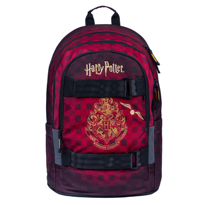 BAAGL Schulrucksack Skate Harry Potter Hogwarts Weinrot