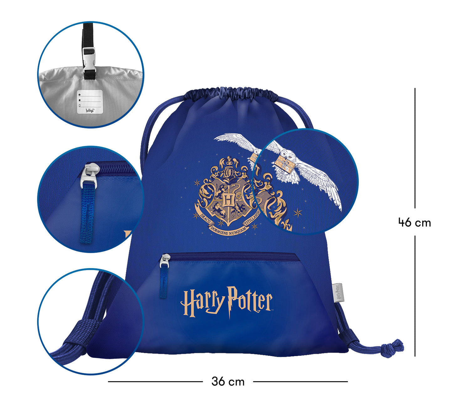 Airy Harry Potter Hogwarts Hedwig Rucksack-Set 3tlg: Rucksack, Federmäppchen, Turnbeutel