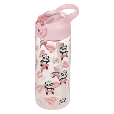 BAAGL Tritan Trinkflasche mit Strohhalm Panda, 500 ml