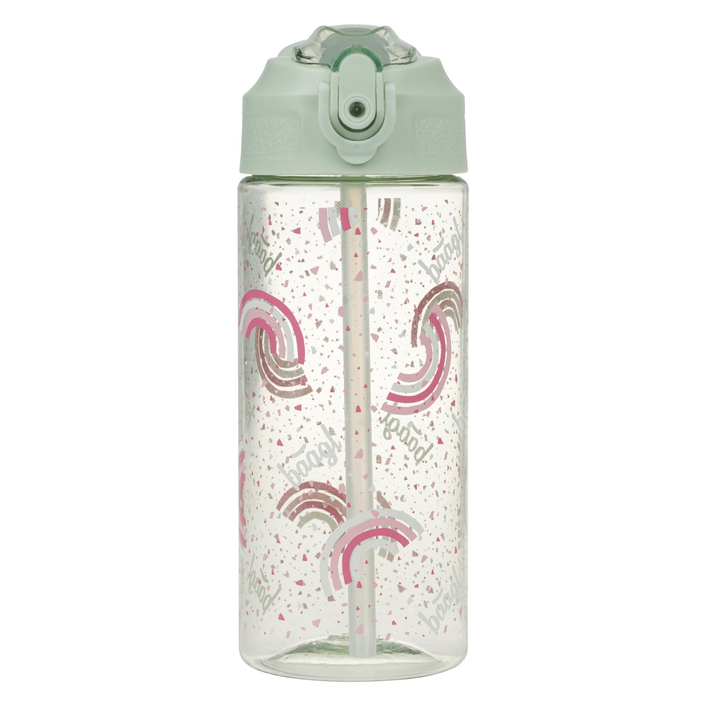 BAAGL Tritan Trinkflasche mit Strohhalm Regenbogen, 500 ml