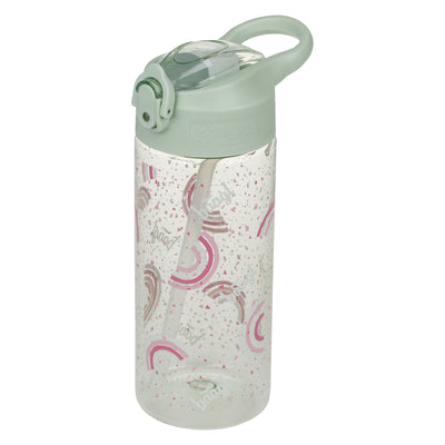 BAAGL Tritan Trinkflasche mit Strohhalm Regenbogen, 500 ml