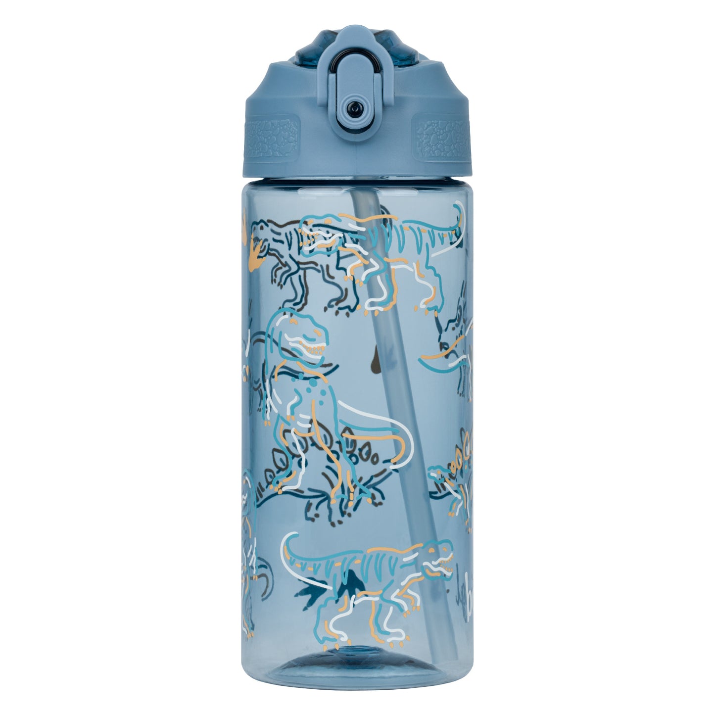 Tritan Trinkflasche mit Strohhalm Dino, 500 ml