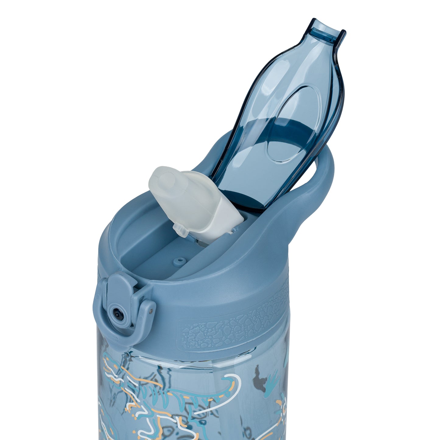 Tritan Trinkflasche mit Strohhalm Dino, 500 ml