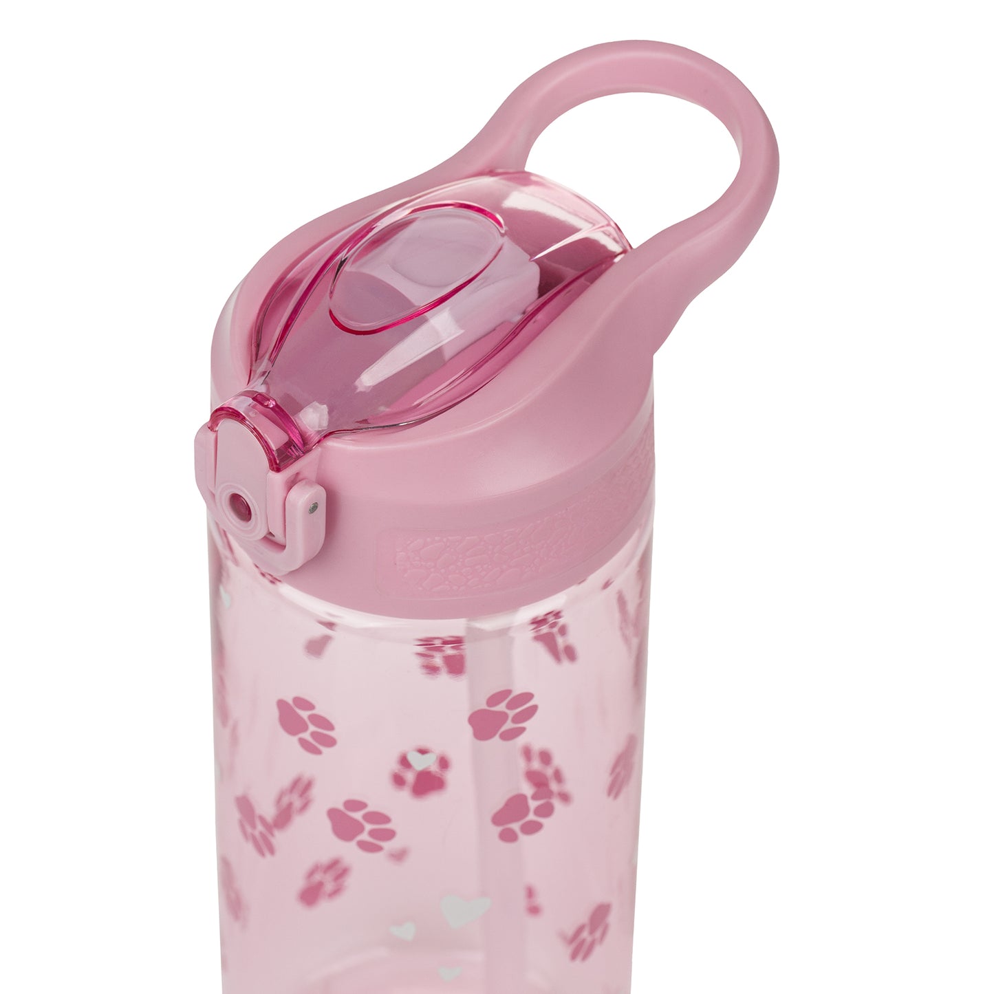 Tritan Trinkflasche mit Strohhalm Pfötchen, 500 ml