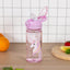 BAAGL Tritan Trinkflasche mit Strohhalm Regenbogen Einhorn, 500 ml