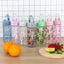 Tritan Trinkflasche mit Strohhalm Regenbogen Einhorn, 500 ml