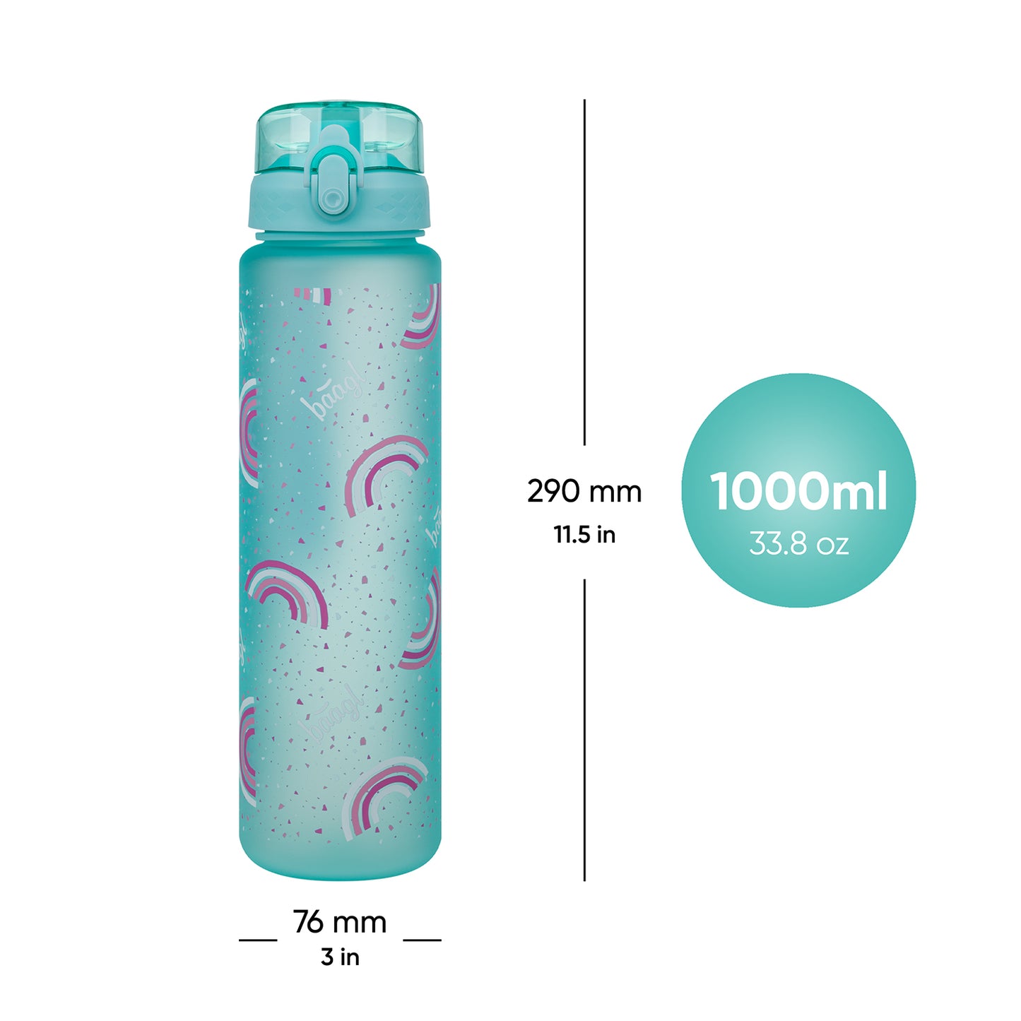 Trinkflasche Tritan Regenbogen 1000 ml