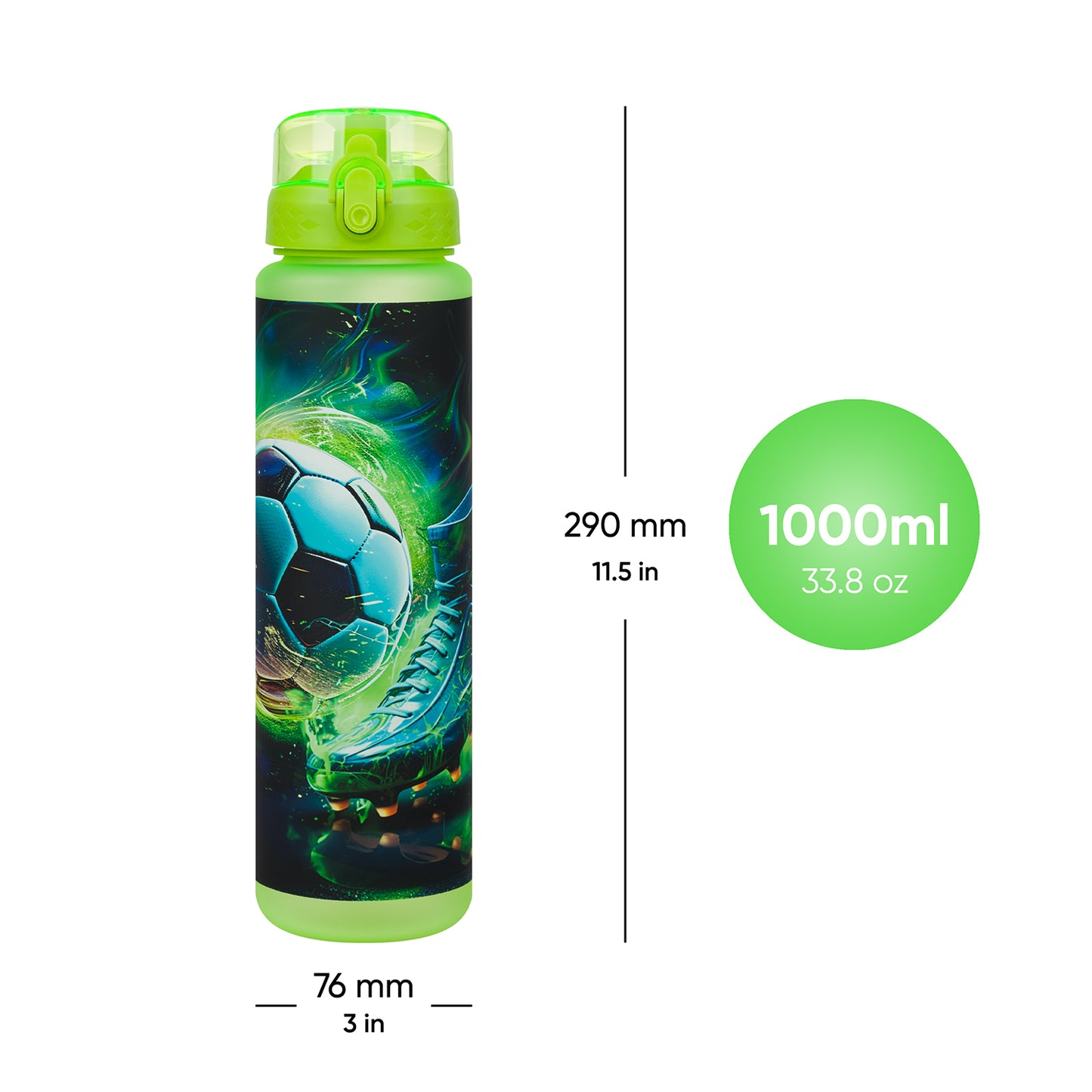 Trinkflasche Tritan Fußball 1000 ml