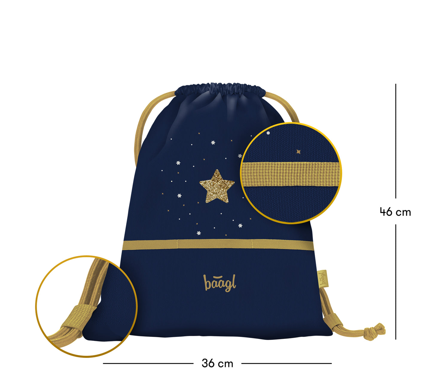 Turnbeutel Unicorn Gold