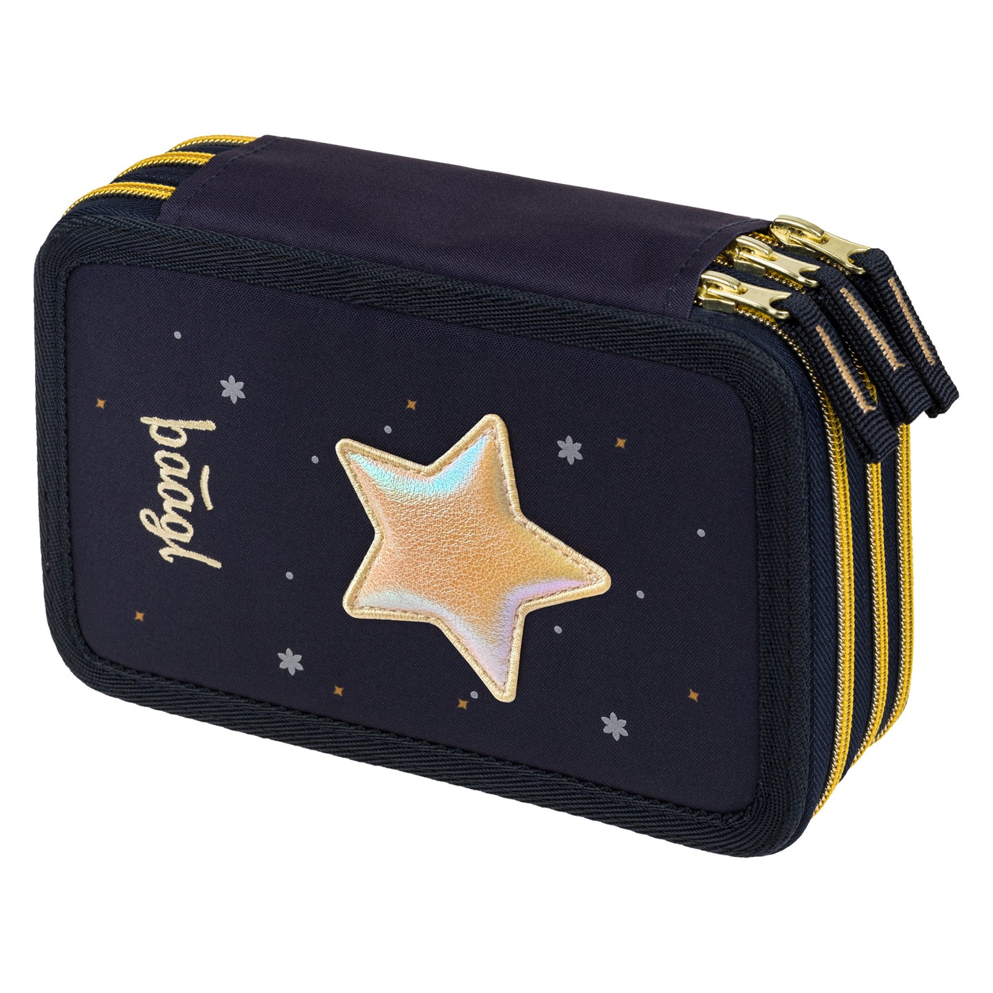 Federmäppchen 3-Fach Unicorn Gold