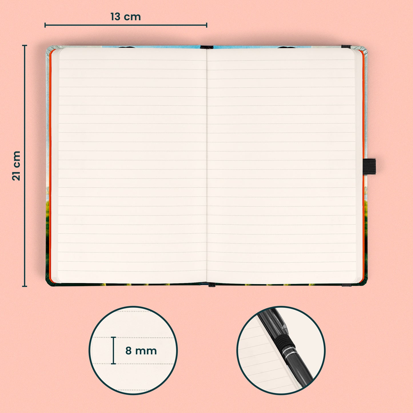 Notizbuch Tulpen von Kateřina Winterová, liniert, 13 x 21 cm