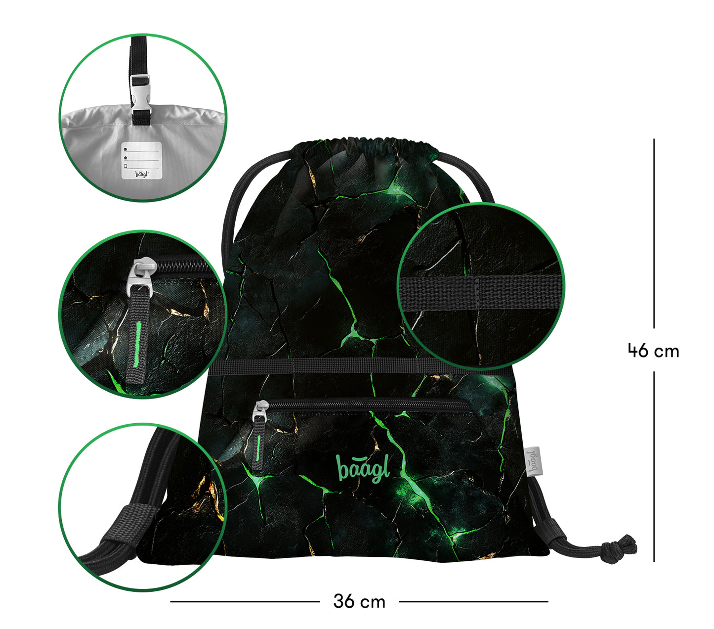 Turnbeutel mit Tasche Drachen