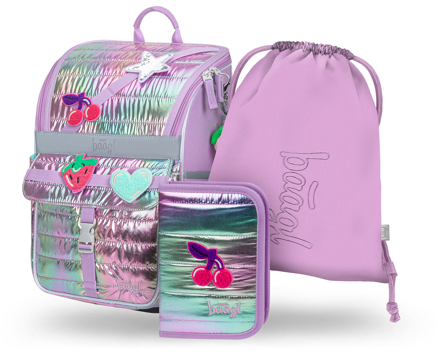 Zippy Lavender Schulranzen-Set 3tlg.: Schulranzen, Federmäppchen, Turnbeutel