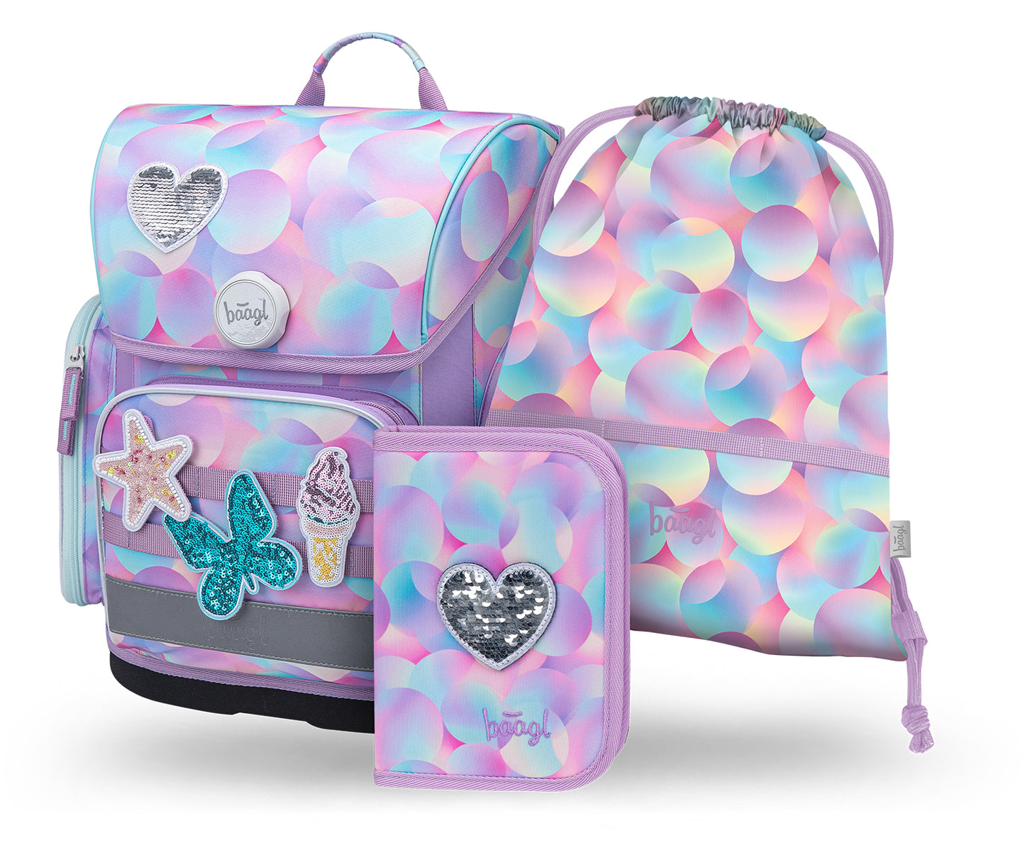 Ergo Candy Schulranzen-Set 3tlg.: Schulranzen, Federmäppchen, Turnbeutel