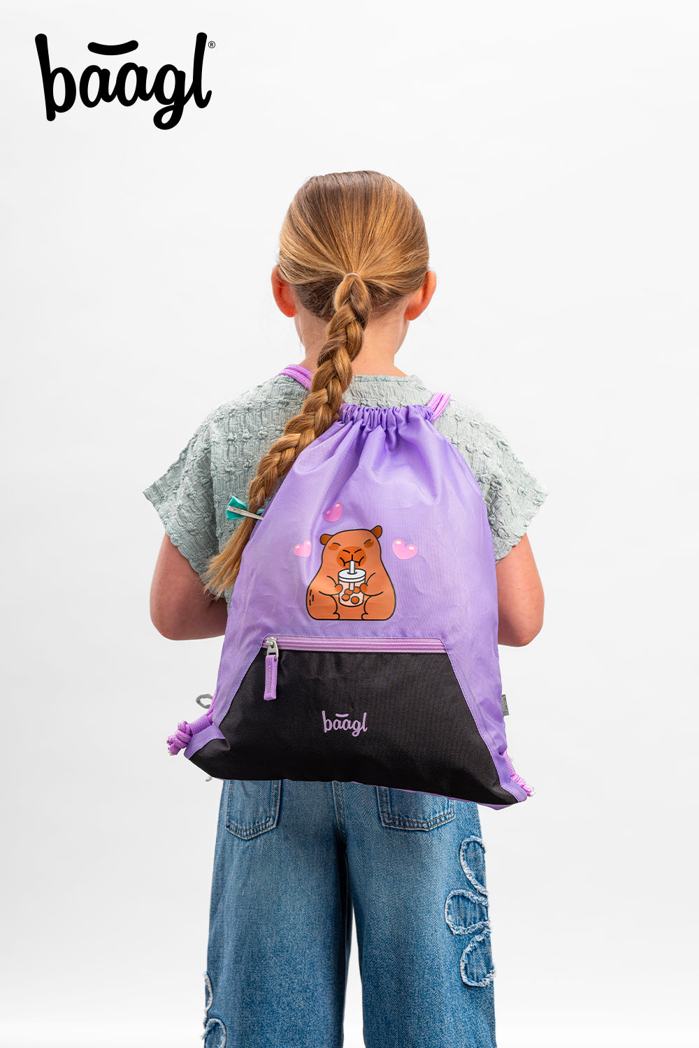 Turnbeutel mit Tasche Capybara