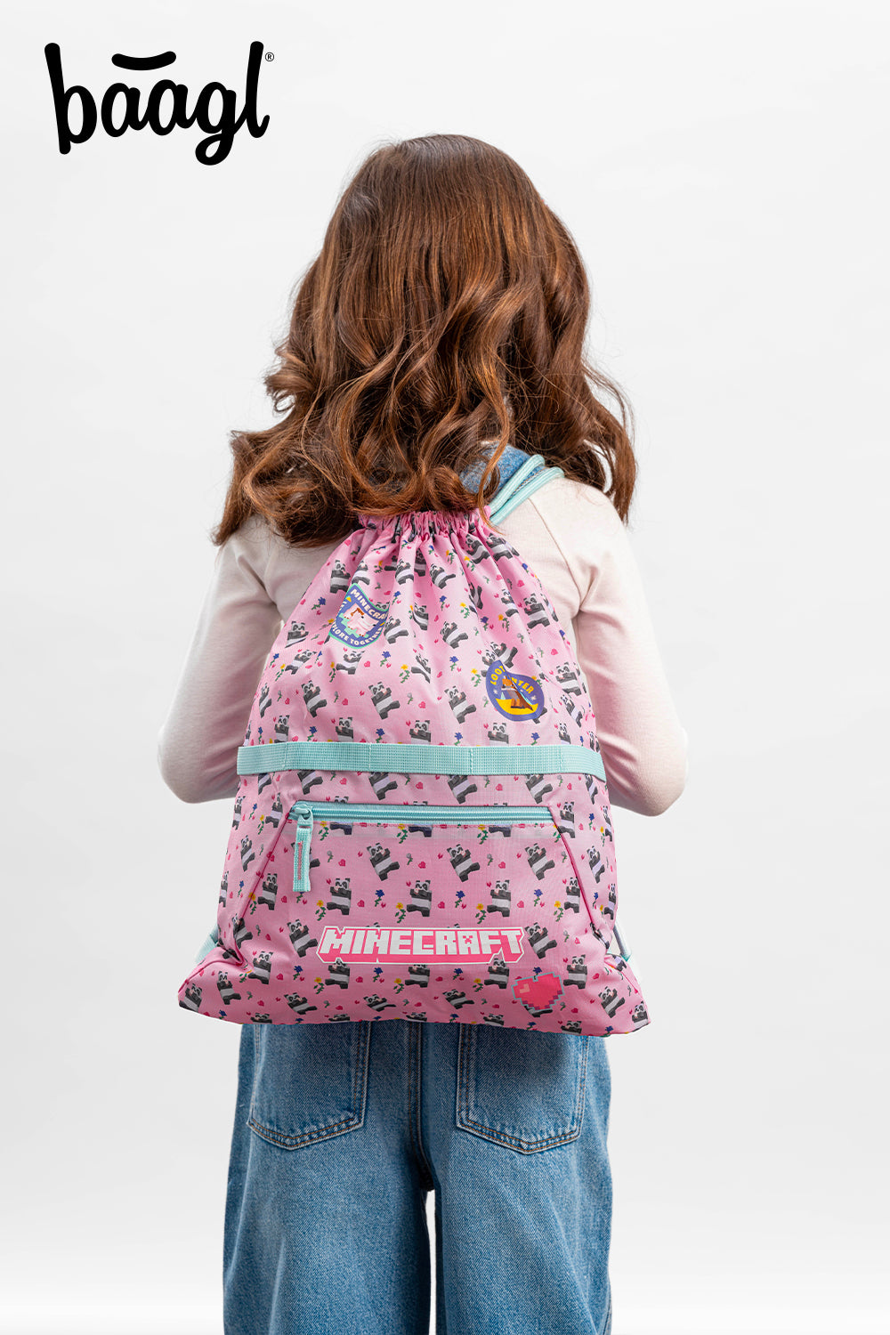 Turnbeutel mit Tasche Minecraft Panda