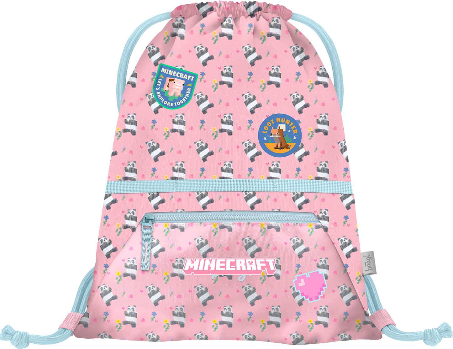 Turnbeutel mit Tasche Minecraft Panda