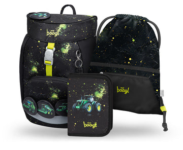 Airy Traktor Schulrucksack-Set 3tlg.: Schulrucksack, Federmäppchen, Turnbeutel