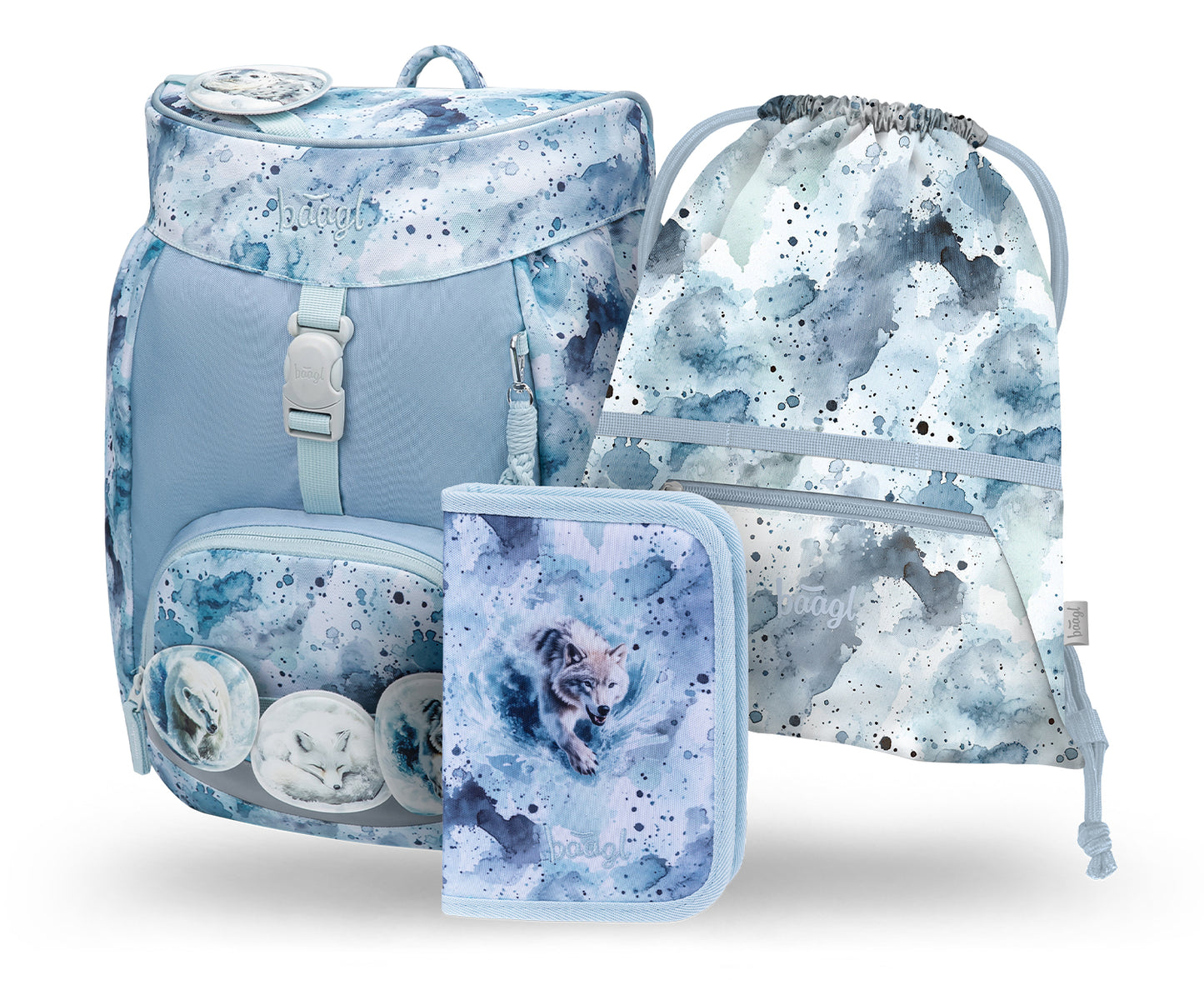 Airy Polar Schulrucksack-Set 3tlg.: Schulrucksack, Federmäppchen, Turnbeutel