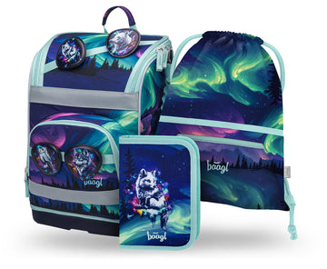 Zippy Plus Aurora Schulranzen-Set 3tlg.: Schulranzen, Federmäppchen, Turnbeutel