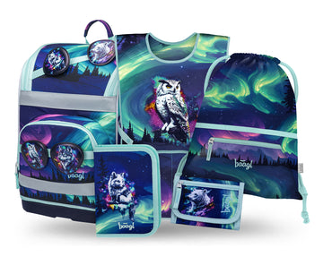 Zippy Plus Aurora Schulranzen-Set 5tlg.: Schulranzen, Federmäppchen, Turnbeutel, Schürze, Brustbeutel