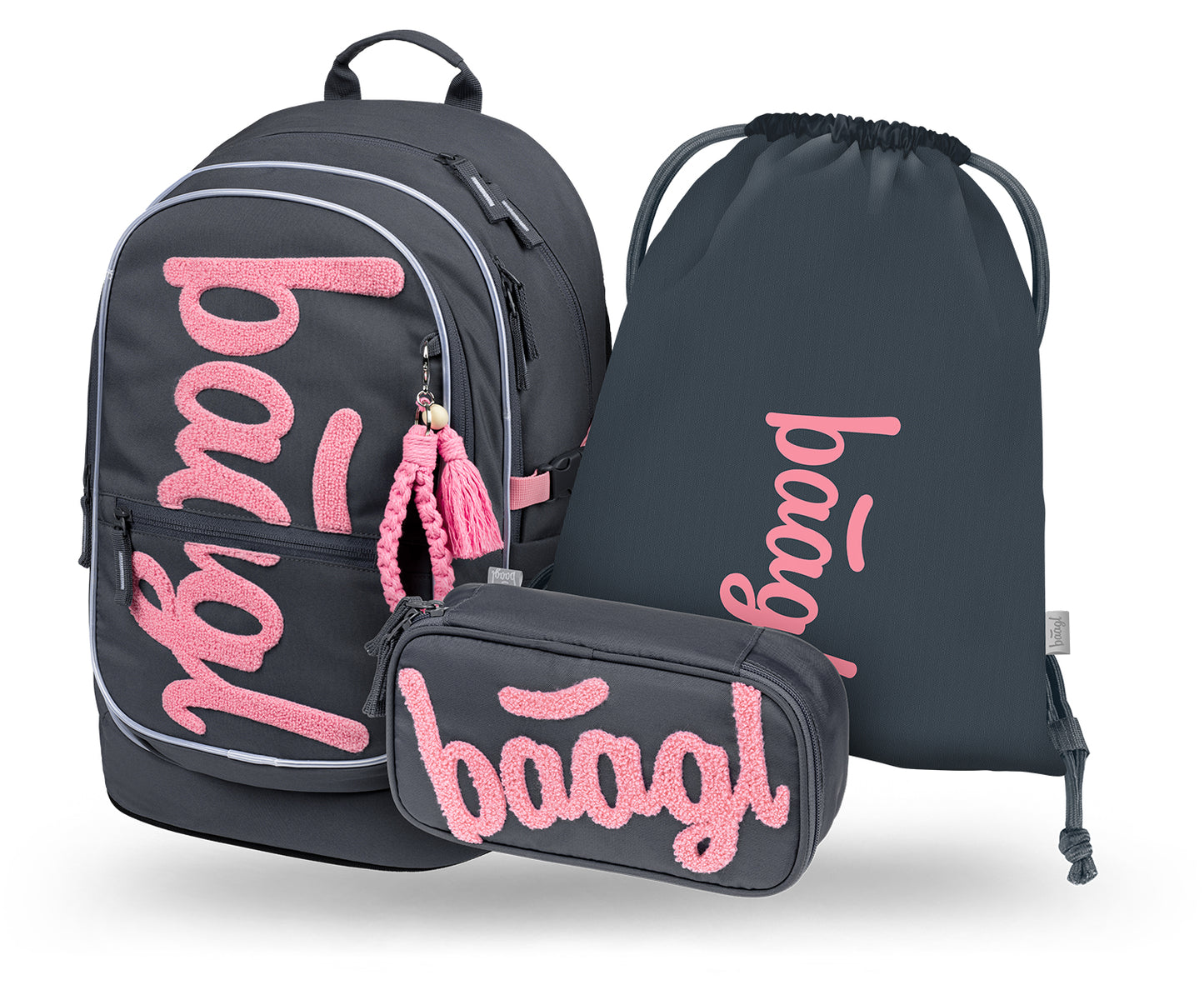 Core Logo Pink Schulrucksack-Set 3tlg.: Schulrucksack, Federmäppchen, Turnbeutel