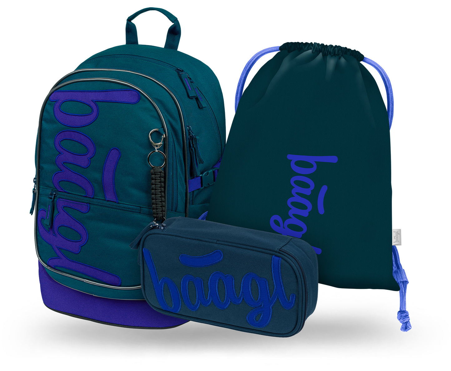 Core Logo Blau Schulrucksack-Set 3tlg.: Schulrucksack, Federmäppchen, Turnbeutel