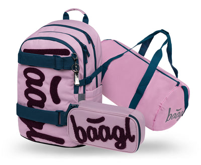 Skate Rose Schulrucksack-Set 3tlg.: Schulrucksack, Federmäppchen, Sporttasche