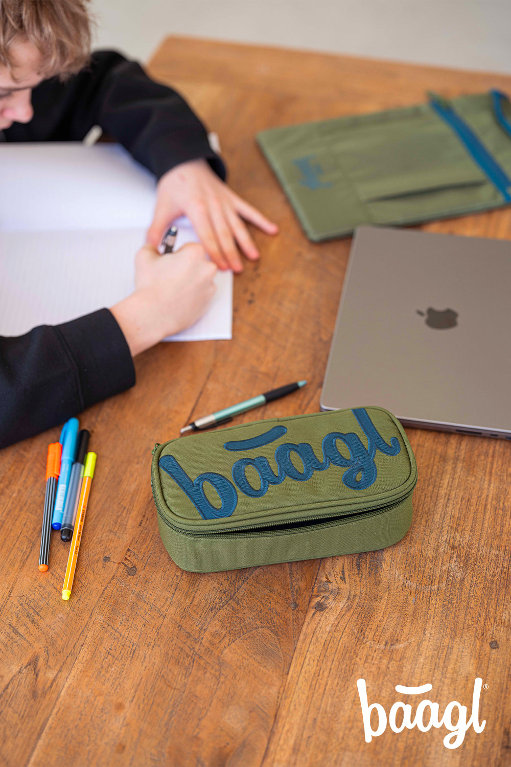 Federmäppchen Etui Olive