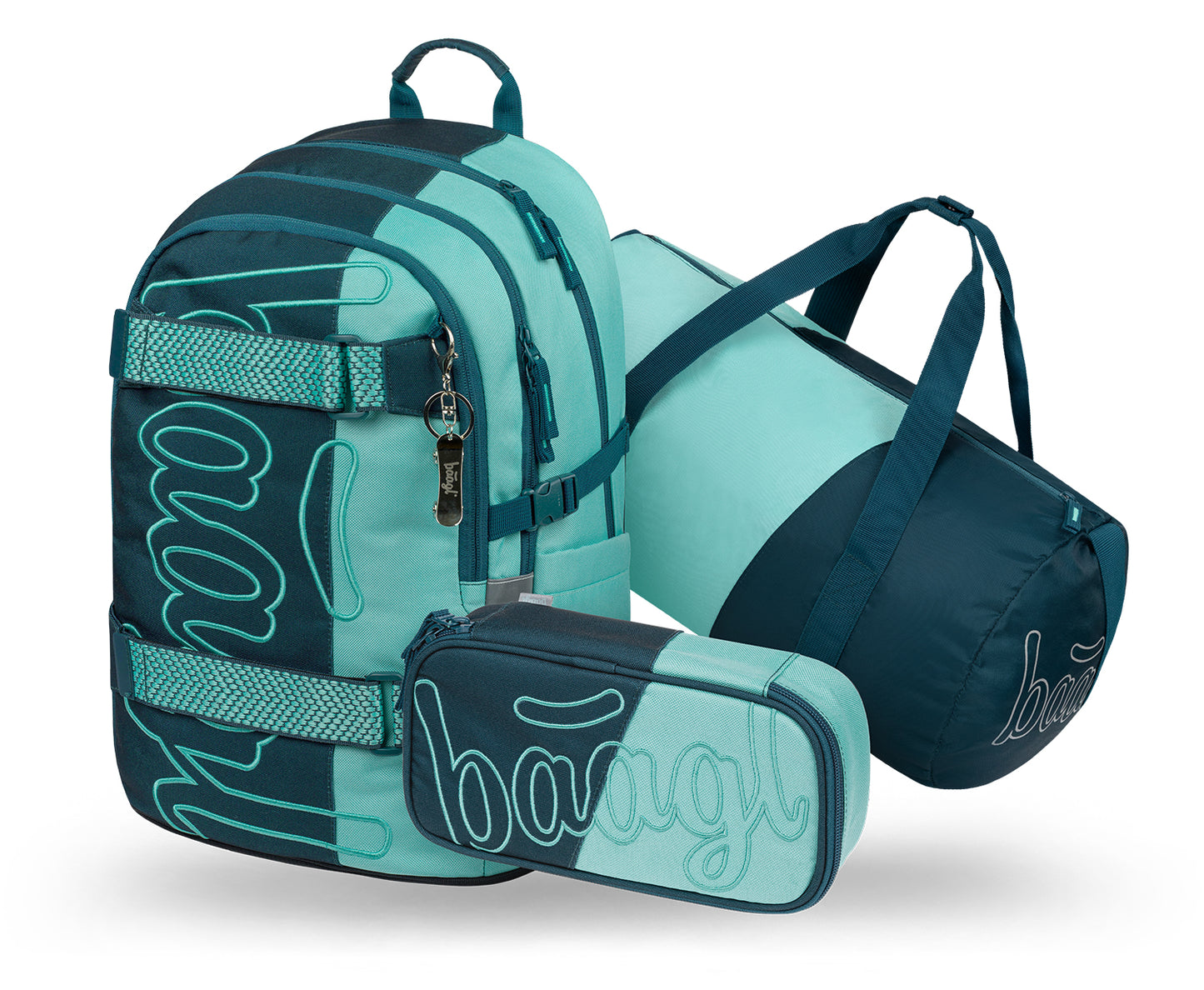 Skate Petrol Schulrucksack-Set 3tlg.: Schulrucksack, Federmäppchen, Sporttasche