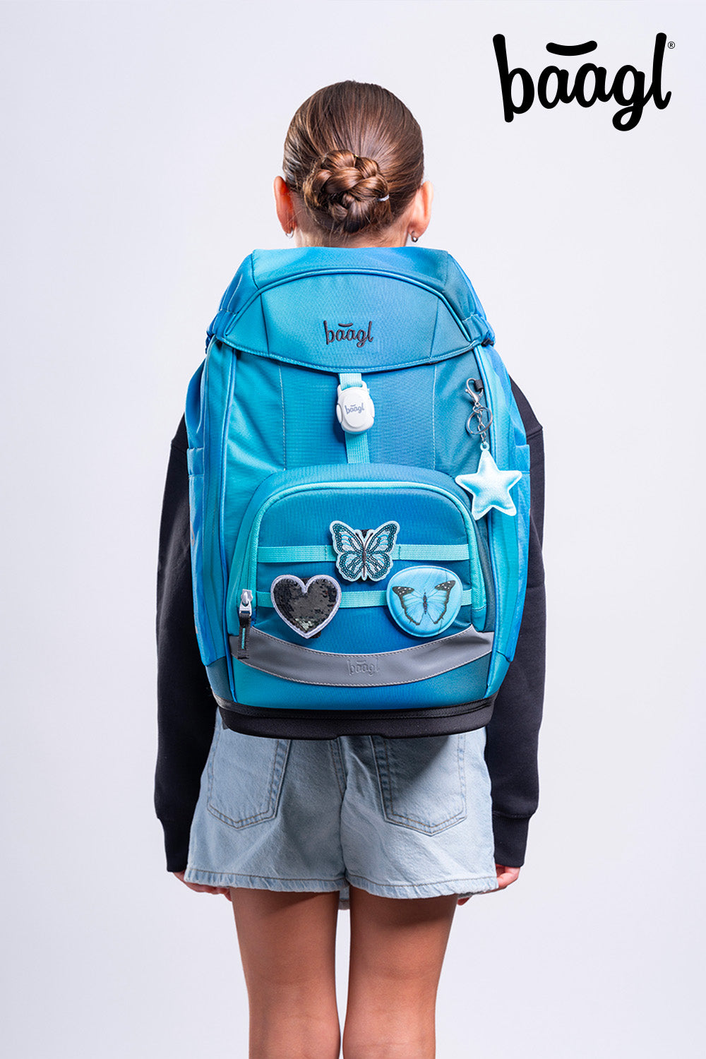 Airy Plus Butterfly Schulrucksack-Set 3tlg.: Schulrucksack, Federmäppchen, Turnbeutel
