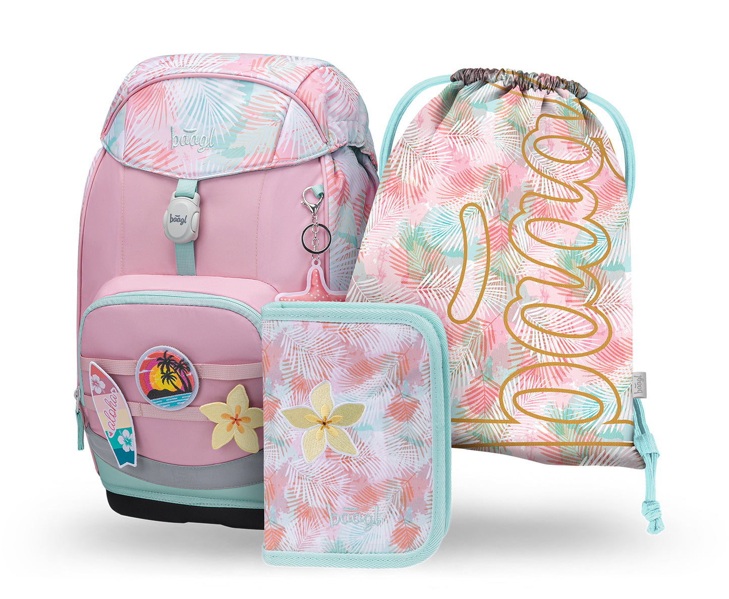 Airy Plus Sunset Schulrucksack-Set 3tlg.: Schulrucksack, Federmäppchen, Turnbeutel