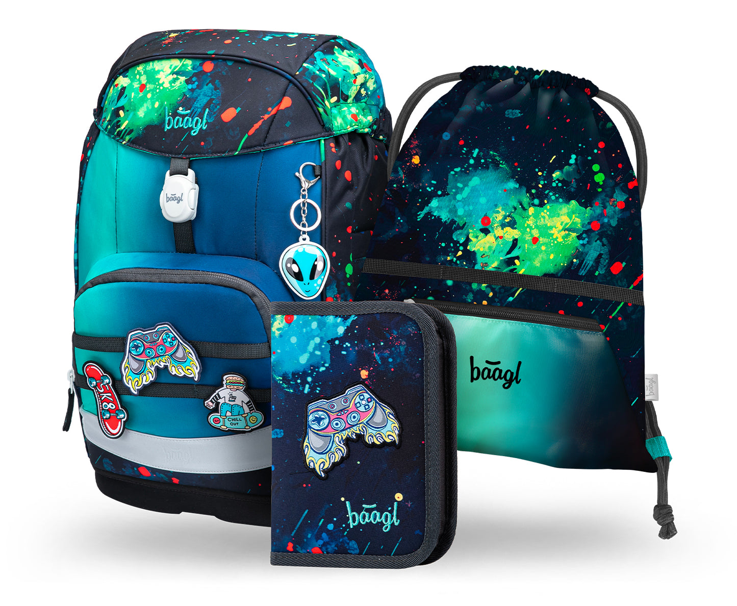 Airy Plus Chill Schulrucksack-Set 3tlg.: Schulrucksack, Federmäppchen, Turnbeutel