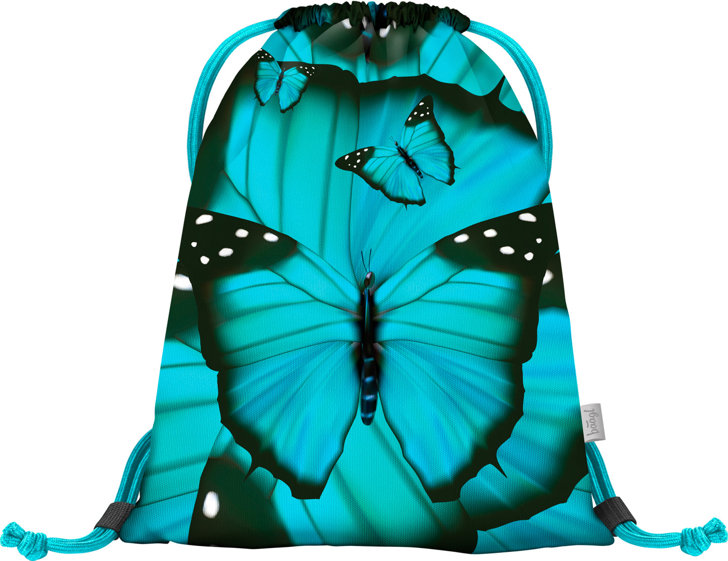 Airy Plus Butterfly Schulrucksack-Set 5tlg.: Schulrucksack, Federmäppchen, Turnbeutel, Schürze, Brustbeutel